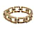 Christian Dior Pulsera vintage de eslabones cuadrados de metal dorado  ref.1083257