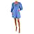 Staud Vestido azul estampado tomate y cebolleta - talla US 8 Lino  ref.1083343