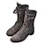 Chanel Combattimento Bot con lacci con logo CC Grigio Grigio antracite Svezia Pelle