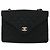 CHANEL Borsa a Spalla Matelassé con Catena Satin Nero Oro CC Auth bs8554 D'oro - vista 13