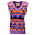 Autre Marque Plan C Púrpura / Jersey de punto de algodón con cuello en V sin mangas de punto con estampado múltiple naranja  ref.1084284