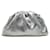 Pochette The Pouch in pelle metallizzata argento di Bottega Veneta  ref.1084289