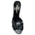 Saint Laurent Black Leather Twist Slide Sandals  ref.1084298