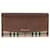 Burberry Horseferry Check Continental Portemonnaie aus braunem Leder und Canvas  ref.1084382
