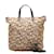 Prada Triangle Logo Tote Bag  Canvas Tote Bag in Good condition Brown Cloth  ref.1084469