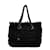 Prada Nylon Ruffle Chain Tote Bag Black Cloth  ref.1084534