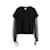 Autre Marque Noir Rei Ninomiya T-Shirt-Oberteil mit Tüllärmeln Schwarz Baumwolle  ref.1084624