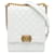 Chanel White North South Boy Flap Leather  ref.1084736