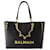1945 Soft Shopper Bag - Balmain - Leather - Black Pony-style calfskin  ref.1084957