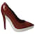 Stella Mc Cartney Stella McCartney Sapatos de plataforma em relevo Faux Croc em couro vermelho  ref.1084962