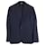 Blazer sartoriale con colletto dentellato a righe gessate Burberry in lana blu scuro Blu navy  ref.1084988