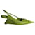 Prada Slingback-Keilpumps aus grünem Leder  ref.1085006