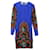Stella Mc Cartney Stella McCartney Long Sleeve Printed Pencil Dress in Blue Viscose Cellulose fibre  ref.1085016