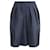 Prada Pleated Skirt in Navy Blue Silk  ref.1085022