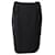 Yves Saint Laurent Falda lápiz hasta la rodilla en lana negra Negro  ref.1085028