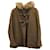 Maje Fur-Trimmed Duffle Coat in Olive Wool Green Olive green  ref.1085036