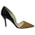 Michael Kors Julieta Two Tone D'Orsay Pumps in Brown and Black Leather  ref.1085049