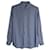 Hermès Hermes Chevron-pattern Button Up Shirt in Blue Cotton  ref.1085066