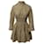 Maje Smocked Waist Buttonfront Midi Dress in Ochre Brown Cotton Red  ref.1085100