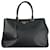 Prada Grand sac Galleria en cuir Saffiano noir avec poignée sur le dessus  ref.1085175