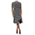 Oscar de la Renta Black short-sleeved polka dot dress - size UK 12 Wool  ref.1085179