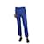 Jil Sander Pantalon droit bleu - taille UK 12 Laine  ref.1085186