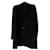 Dolce & Gabbana Langer Mantel mit Reverskragen Schwarz Wolle  ref.1085442