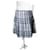 Mini jupe plissée Burberry Coton Argenté Beige Gris  ref.1085465