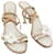 Mehrfarbige High Heels mit Monogramm von LOUIS VUITTON 37.5 Weiß LV Auth ac2184  ref.1085643