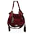 Lancel Paris Le Brigitte Bardot bag Limited Edition Saint Tropez Red Dark red Leather Tweed Denim  ref.1085796