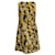 Dolce & Gabbana Preto / Vestido sem mangas brocado floral dourado Poliéster  ref.1085798