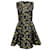 Alexander McQueen Black / Gold Sleeveless Floral Jacquard Dress Polyester  ref.1085816