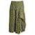Gonna longuette floreale drappeggiata con zip Burberry in seta gialla e verde  ref.1085889