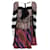 Robe mi-longue à rayures en dentelle Etro en soie multicolore  ref.1085891