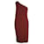 Vestido de um ombro Bottega Veneta em Rust Viscose Bordeaux Fibra de celulose  ref.1085892
