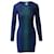 M Missoni Bubble Knit Dress in Blue Polyester  ref.1085895