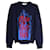 Lanvin Flame Slogan Intarsia-Knit Jumper In Navy Blue Wool Multiple colors  ref.1085939