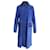 Manteau long Bottega Veneta en cuir de veau bleu Veau façon poulain  ref.1085962