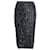 Prada Beaded Leopard Pencil Skirt in Black Polyester  ref.1085978