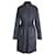 Jil Sander Mid-Length Belted Coat in Charcoal Wool Black  ref.1086018
