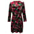 Sandro Paris Floral Velvet Dress in Burgundy Viscose Dark red Cellulose fibre  ref.1086047