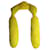 Bufanda Bottega Veneta con adornos de cuero en borrego amarillo Piel  ref.1086076