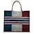 Dior Blue Large French Flag Book Tote Cloth Cloth  ref.1086135