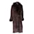 Pellessimo Long fur coat in shearling Brown Fox Rabbit  ref.1086286