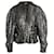 IRO Metallic-Bluse mit Puffärmeln aus schwarzer Seide  ref.1086394