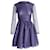 Maje Ravira Structured Lace Dress In Purple Polyester  ref.1086408