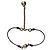 Collana girocollo Louis Vuitton con perle annodate in metallo color oro e pelle nera D'oro