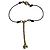 Collana girocollo Louis Vuitton con perle annodate in metallo color oro e pelle nera D'oro - vista 6