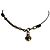 Collana girocollo Louis Vuitton con perle annodate in metallo color oro e pelle nera D'oro - vista 8