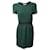 Sandro Textured Crew Neck Mini Dress in Green Acrylic  ref.1086427